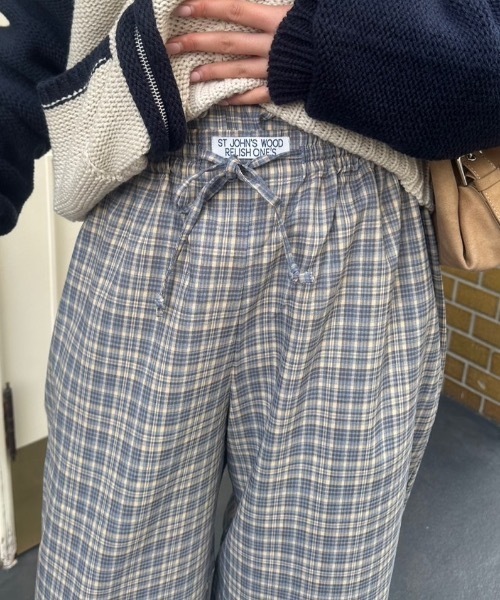 nemne store（ネンネストア）の「【keel】ウエストタグパンツ（その他パンツ・レディース・ネイビー/サックスブルー系・MEDIUM/SMALL）」の9枚目の写真