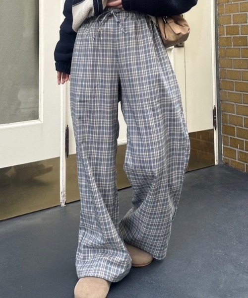 nemne store（ネンネストア）の「【keel】ウエストタグパンツ（その他パンツ・レディース・ネイビー/サックスブルー系・MEDIUM/SMALL）」の5枚目の写真