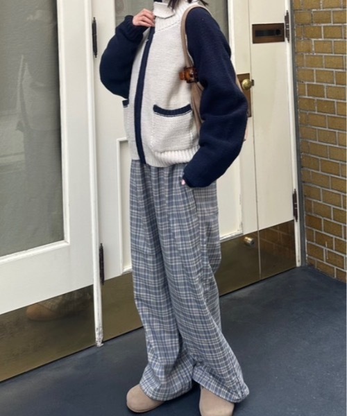 nemne store（ネンネストア）の「【keel】ウエストタグパンツ（その他パンツ・レディース・ネイビー/サックスブルー系・MEDIUM/SMALL）」の7枚目の写真