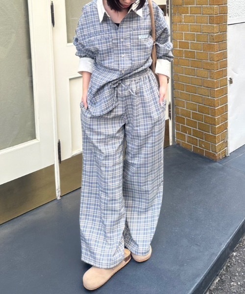 nemne store（ネンネストア）の「【keel】ウエストタグパンツ（その他パンツ・レディース・ネイビー/サックスブルー系・MEDIUM/SMALL）」の6枚目の写真