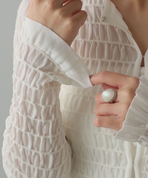 Lilas 【SAMH by LILAS】ホワイトムーンストーンリング SV SAMH by LILAS】ホワイトムーンストーンリング SV（リング