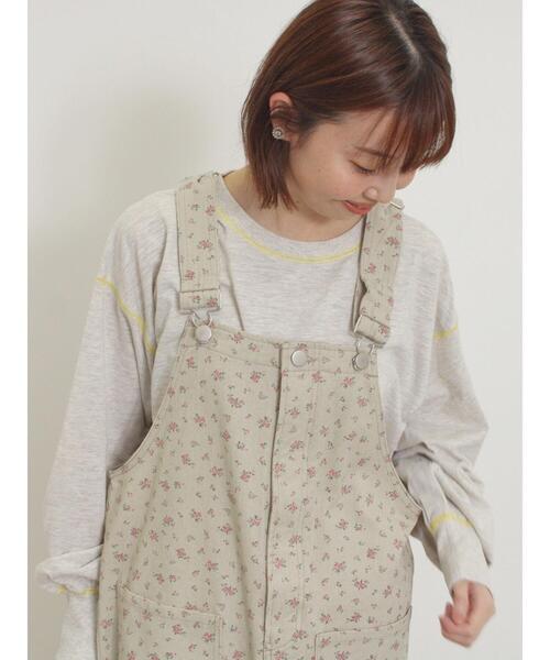 Samansa Mos2(サマンサ モスモス)の「配色ステッチプリントアソートロングTシャツ(Tシャツ/カットソー・レディース・ブラック/ブルー/オフホワイト/グレー・F)」の13枚目の写真