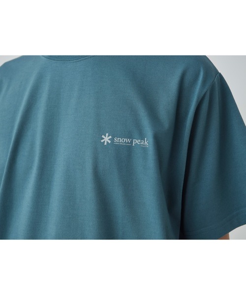 Snow Peak(スノーピーク)の「Snow Peak Logo T-Shirt ロゴTシャツ(Tシャツ/カットソー・メンズ・ブルー/ブラック/ホワイト・1/S/M/L/XL/XXL)」の10枚目の写真