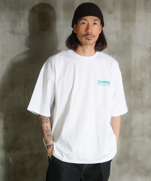 THRASHER(スラッシャー)の「DIAMOND LOGO S/S T-SHIRTS/スラッシャーダイアモンドロゴバックプリントTシャツ(Tシャツ/カットソー・メンズ・ブラック/ホワイト/グリーン/アッシュグレー/ベージュ・MEDIUM/LARGE/X-LARGE)」の8枚目の写真