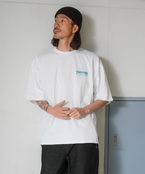 THRASHER(スラッシャー)の「DIAMOND LOGO S/S T-SHIRTS/スラッシャーダイアモンドロゴバックプリントTシャツ(Tシャツ/カットソー・メンズ・ブラック/ホワイト/グリーン/アッシュグレー/ベージュ・MEDIUM/LARGE/X-LARGE)」の10枚目の写真