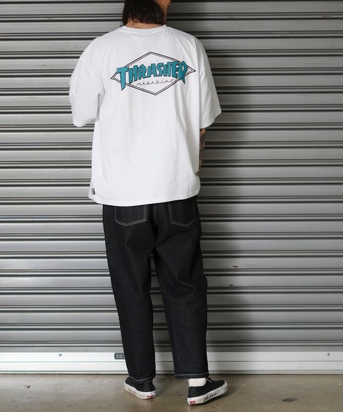 THRASHER(スラッシャー)の「DIAMOND LOGO S/S T-SHIRTS/スラッシャーダイアモンドロゴバックプリントTシャツ(Tシャツ/カットソー・メンズ・ブラック/ホワイト/グリーン/アッシュグレー/ベージュ・MEDIUM/LARGE/X-LARGE)」の13枚目の写真
