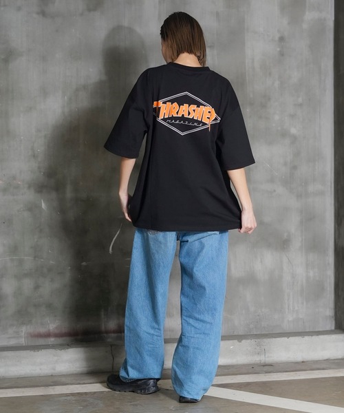 THRASHER(スラッシャー)の「DIAMOND LOGO S/S T-SHIRTS/スラッシャーダイアモンドロゴバックプリントTシャツ(Tシャツ/カットソー・メンズ・ブラック/ホワイト/グリーン/アッシュグレー/ベージュ・MEDIUM/LARGE/X-LARGE)」の16枚目の写真