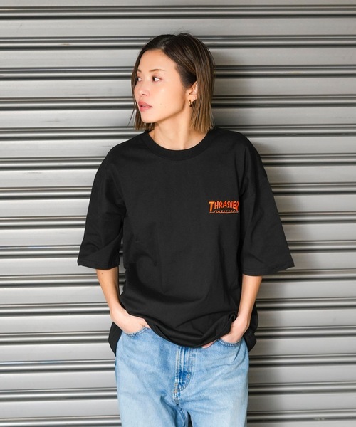 THRASHER(スラッシャー)の「DIAMOND LOGO S/S T-SHIRTS/スラッシャーダイアモンドロゴバックプリントTシャツ(Tシャツ/カットソー・メンズ・ブラック/ホワイト/グリーン/アッシュグレー/ベージュ・MEDIUM/LARGE/X-LARGE)」の22枚目の写真