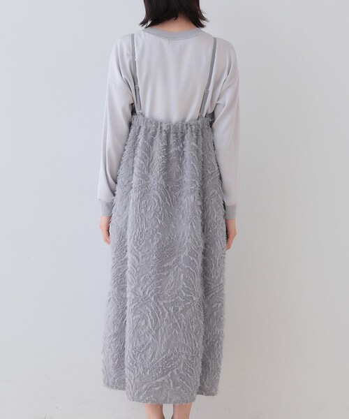 INDIVI（インディヴィ）の「【トレンド素材】シアーカットジャカード キャミワンピース（ワンピース・レディース・ライトグレー/ブラック・38/34/05/15 /13）」の17枚目の写真