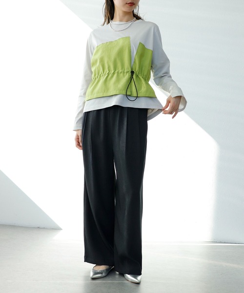 新品】 FENNEL ビスチェレイヤードカットソー