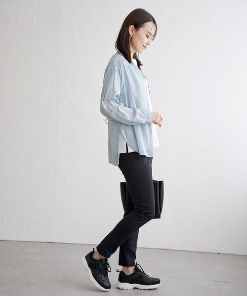 ikka（イッカ）の「【雑誌InRed5月号掲載】シアーバックリボンブラウス（シャツ/ブラウス・レディース・ライトイエロー/チャコールグレー/ダークベージュ/ミント/オフホワイト/スカイブルー・L/M/S）」の22枚目の写真