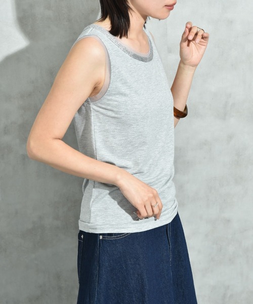 INTERPLANET(インタープラネット)の「アビガイルタンク(タンクトップ・レディース・オフホワイト/グレー/ブラック・FREE)」の13枚目の写真