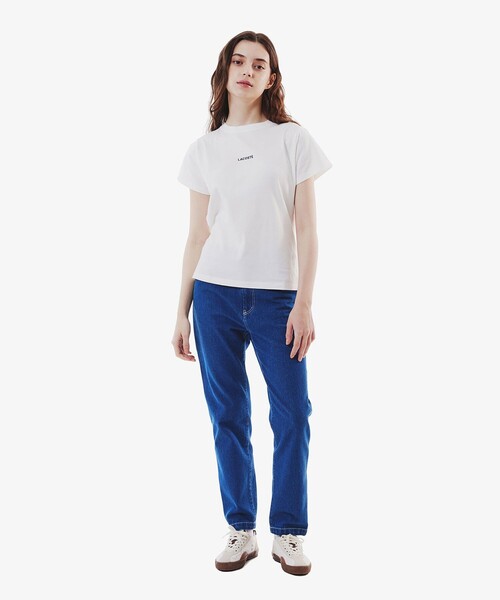 LACOSTE（ラコステ）の「プレーンデニム テーパードパンツ（デニムパンツ・レディース・ブルー/ネイビー・36/34/40/38）」の8枚目の写真