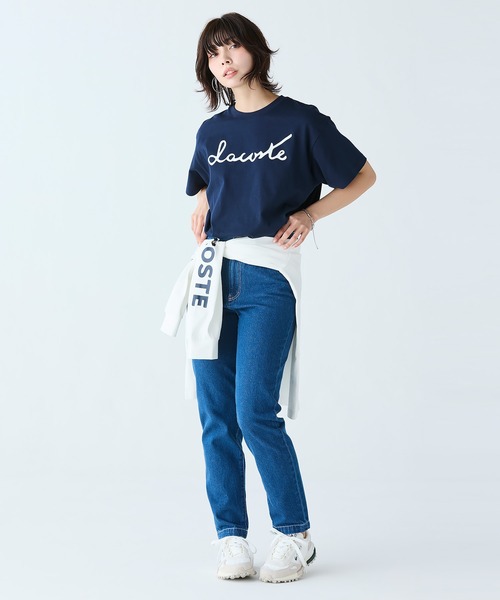 LACOSTE（ラコステ）の「プレーンデニム テーパードパンツ（デニムパンツ・レディース・ブルー/ネイビー・36/34/40/38）」の20枚目の写真