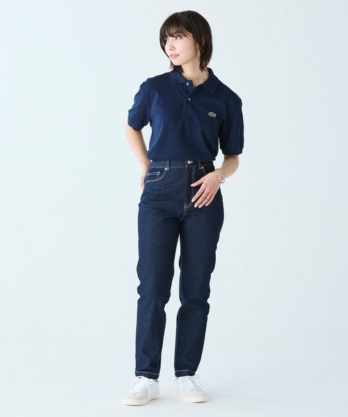 おまとめ！45Ｒ星型デニムパンツとLACOSTE 半袖シャツ セール】プレーンデニム テーパードパンツ（デニムパンツ
