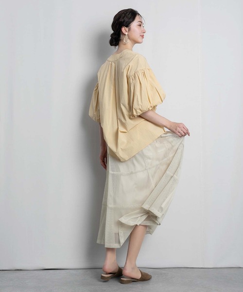 RAW FUDGE(ローファッジ)の「パニエ風メッシュスカート(スカート・レディース・ブラック/ベージュ・M)」の14枚目の写真