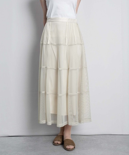 RAW FUDGE(ローファッジ)の「パニエ風メッシュスカート(スカート・レディース・ブラック/ベージュ・M)」の15枚目の写真