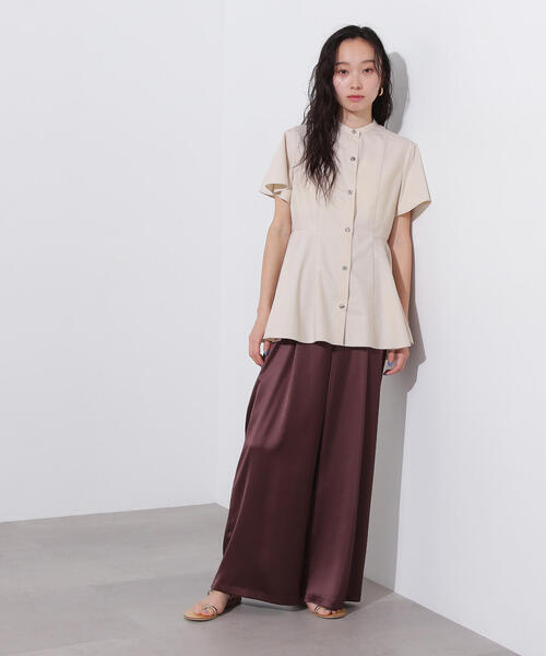 N.（N. Natural Beauty Basic）（エヌエヌナチュラルビューティーベーシック）の「フレアスリーブペプラムブラウス（シャツ/ブラウス・レディース・ベージュ/ブラウン/ライトグリーン・MEDIUM）」の15枚目の写真