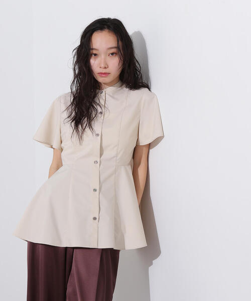 N.（N. Natural Beauty Basic）（エヌエヌナチュラルビューティーベーシック）の「フレアスリーブペプラムブラウス（シャツ/ブラウス・レディース・ベージュ/ブラウン/ライトグリーン・MEDIUM）」の16枚目の写真