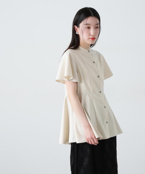 N.（N. Natural Beauty Basic）（エヌエヌナチュラルビューティーベーシック）の「フレアスリーブペプラムブラウス（シャツ/ブラウス・レディース・ベージュ/ブラウン/ライトグリーン・MEDIUM）」の19枚目の写真