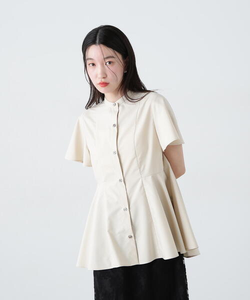 N.（N. Natural Beauty Basic）（エヌエヌナチュラルビューティーベーシック）の「フレアスリーブペプラムブラウス（シャツ/ブラウス・レディース・ベージュ/ブラウン/ライトグリーン・MEDIUM）」の21枚目の写真