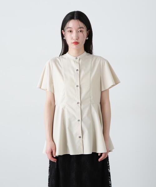 N.（N. Natural Beauty Basic）（エヌエヌナチュラルビューティーベーシック）の「フレアスリーブペプラムブラウス（シャツ/ブラウス・レディース・ベージュ/ブラウン/ライトグリーン・MEDIUM）」の8枚目の写真