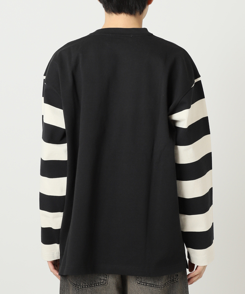 JOURNAL STANDARD J.S HOMESTEAD（ジャーナルスタンダードホームステッド）の「J.S.Homestead / Stead レーサースリーブロンT（Tシャツ/カットソー・メンズ・グリーン/ブラック・MEDIUM/LARGE）」の9枚目の写真