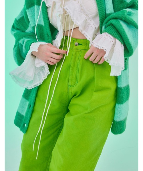 Little sunny bite(リトルサニーバイト)の「【RS】【little sunny bite】Bomber denim pants(デニムパンツ・レディース・ブラウン・SMALL/MEDIUM)」の9枚目の写真