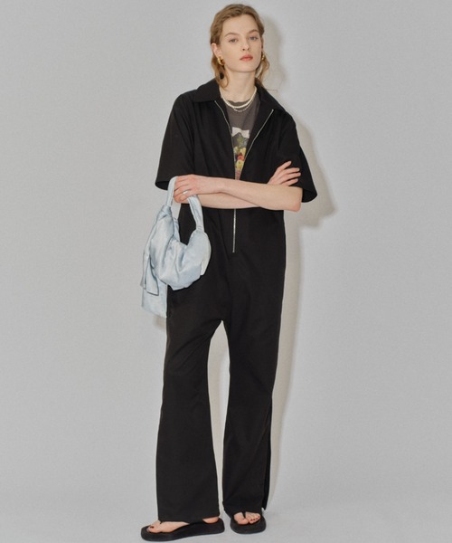 Short sleeve jumpsuit / ショートスリーブジャンプスーツ