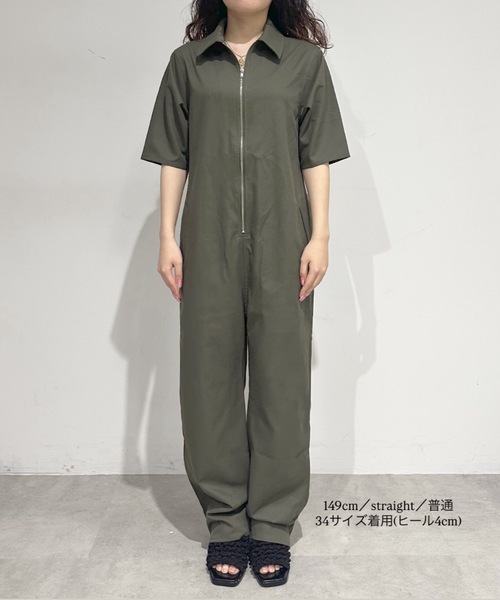 セール】Short sleeve jumpsuit / ショートスリーブジャンプスーツ