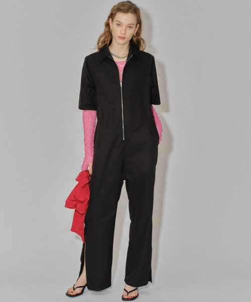 Short sleeve jumpsuit / ショートスリーブジャンプスーツ