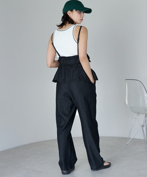 セール】Peplum Jumpsuit ペプラムコンビネゾン（サロペット