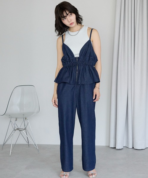 セール】Peplum Jumpsuit ペプラムコンビネゾン（サロペット