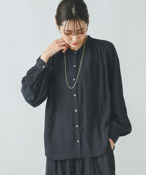 あーさん セール】さらさらリラックスギャザー/147549（シャツ/ブラウス