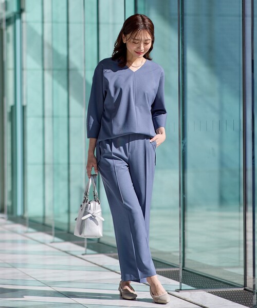 Reflect(リフレクト)の「◆【マシンウォッシュ可/セットアップ可能】ストレートシルエットパンツ(その他パンツ・レディース・ブルー系その他/ネイビー/オリーブ/ブラウン系その他・05/07/11/13/15 /17/09)」の5枚目の写真