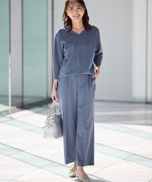 Reflect(リフレクト)の「◆【マシンウォッシュ可/セットアップ可能】ストレートシルエットパンツ(その他パンツ・レディース・ブルー系その他/ネイビー/オリーブ/ブラウン系その他・05/07/11/13/15 /17/09)」の8枚目の写真