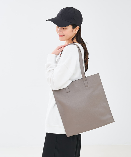 collex（コレックス）の「シュリンクレザートートバッグ（トートバッグ・レディース・ブラック/オフホワイト/シルバー/グレー・フリー）」の13枚目の写真