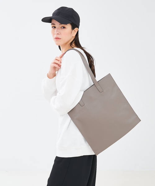 collex（コレックス）の「シュリンクレザートートバッグ（トートバッグ・レディース・ブラック/オフホワイト/シルバー/グレー・フリー）」の12枚目の写真