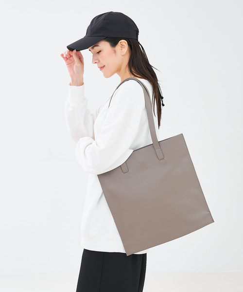 collex（コレックス）の「シュリンクレザートートバッグ（トートバッグ・レディース・ブラック/オフホワイト/シルバー/グレー・フリー）」の11枚目の写真