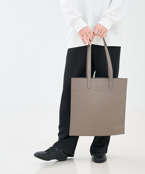 collex（コレックス）の「シュリンクレザートートバッグ（トートバッグ・レディース・ブラック/オフホワイト/シルバー/グレー・フリー）」の10枚目の写真