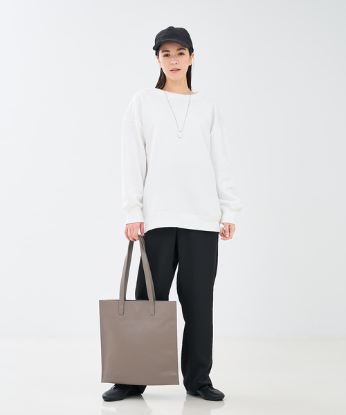 collex（コレックス）の「シュリンクレザートートバッグ（トートバッグ・レディース・ブラック/オフホワイト/シルバー/グレー・フリー）」の8枚目の写真