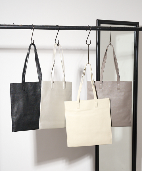 collex（コレックス）の「シュリンクレザートートバッグ（トートバッグ・レディース・ブラック/オフホワイト/シルバー/グレー・フリー）」の7枚目の写真