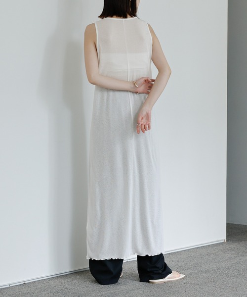 select MOCA Et(セレクトモカエト)の「【Et】Sheer Cut-Out Sleeveless One-Piece(ワンピース・レディース・ホワイト/ブラック/ブラウン・FREE)」の12枚目の写真