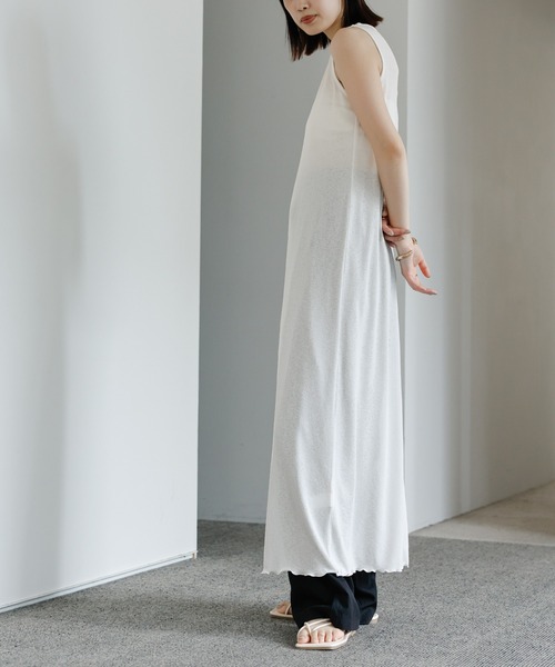 セール】【Et】シアーカットソーノースリーブワンピース