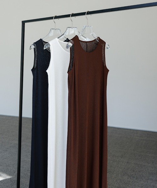 select MOCA Et(セレクトモカエト)の「【Et】Sheer Cut-Out Sleeveless One-Piece(ワンピース・レディース・ホワイト/ブラック/ブラウン・FREE)」の15枚目の写真