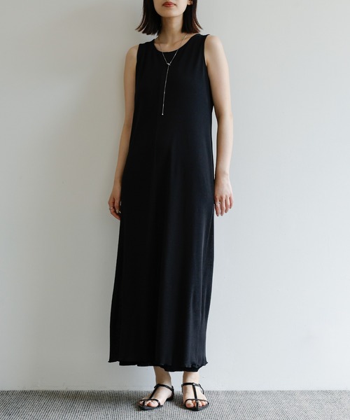 moka Salvatore Ferragamo ノースリーブワンピース セール】 コットンナイロンストレッチタイプライター