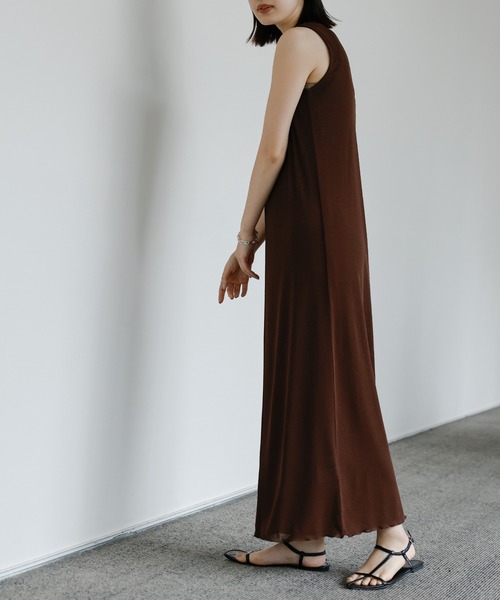 select MOCA Et(セレクトモカエト)の「【Et】Sheer Cut-Out Sleeveless One-Piece(ワンピース・レディース・ホワイト/ブラック/ブラウン・FREE)」の6枚目の写真