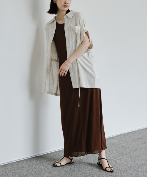 select MOCA Et(セレクトモカエト)の「【Et】Sheer Cut-Out Sleeveless One-Piece(ワンピース・レディース・ホワイト/ブラック/ブラウン・FREE)」の22枚目の写真