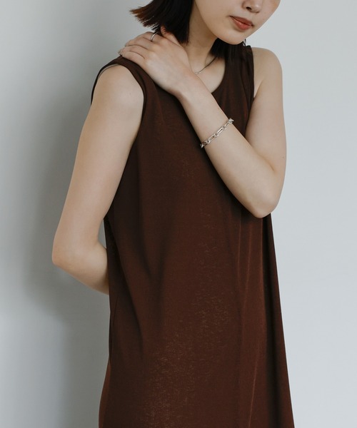 select MOCA Et(セレクトモカエト)の「【Et】Sheer Cut-Out Sleeveless One-Piece(ワンピース・レディース・ホワイト/ブラック/ブラウン・FREE)」の17枚目の写真