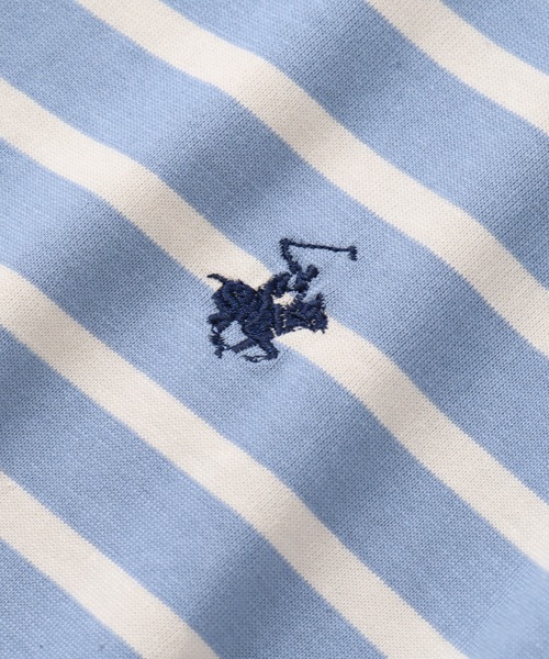 BEVERLY HILLS POLO CLUB(ビバリーヒルズポロクラブ)の「【BEVERLY HILLS POLO CLUB/ビバリーヒルズポロクラブ】 モックネックラグランハーフスリーブTシャツ(Tシャツ/カットソー・レディース・ネイビー/スミクロ/ブラック系その他/ネイビー系/サックスブルー/アイボリー・M)」の21枚目の写真